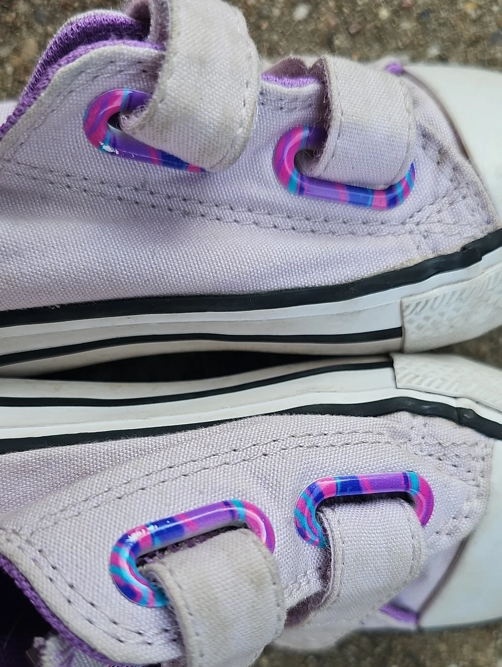 Converse Chuck Taylor All Star Lilac Purple Two Strap Sneakers Baby Toddler 7